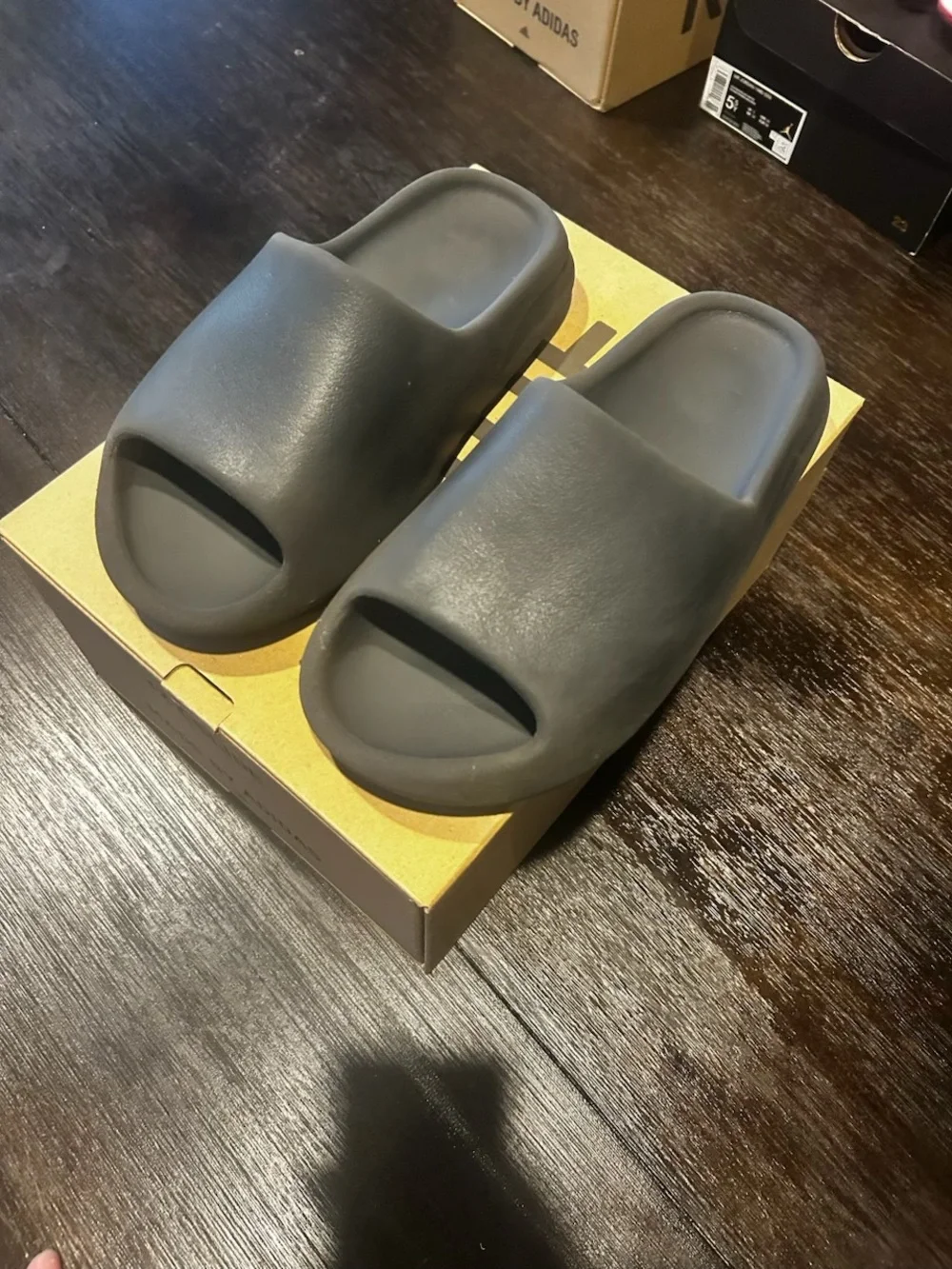 adidas Men's Dark Gray Foam Slide Sandals